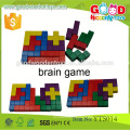 Jogos de aprendizagem clássicos Blocos de madeira educativos - 12pcs Brain Teaser Toys Block
